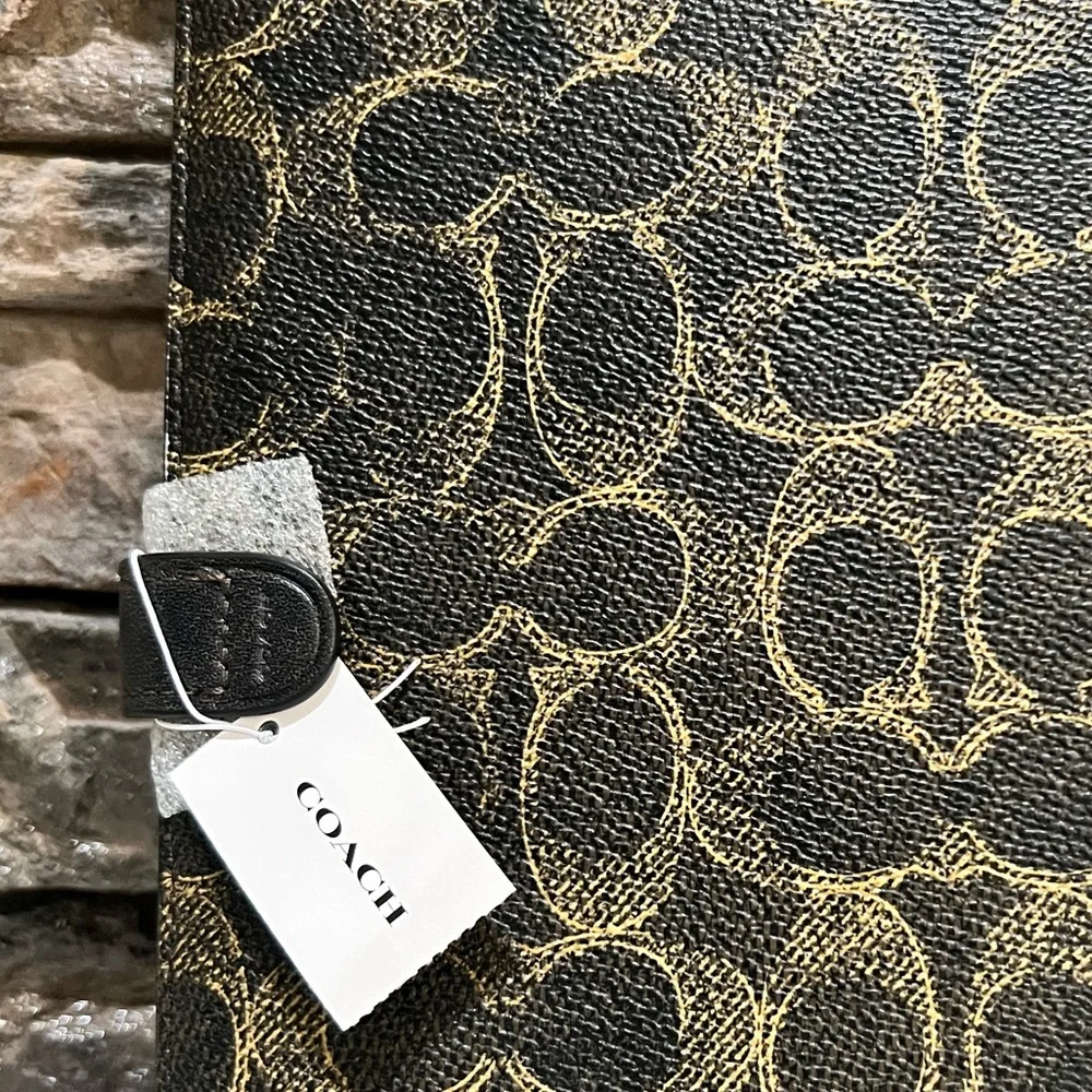 Coach Black and Gold Signature Journal